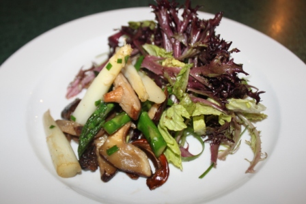 Asparagus and Wild Mushroom Salad, Gand Marnier viaigrette